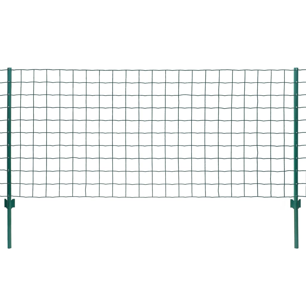vidaXL Metal Fence Steel 20 x 1 m Green