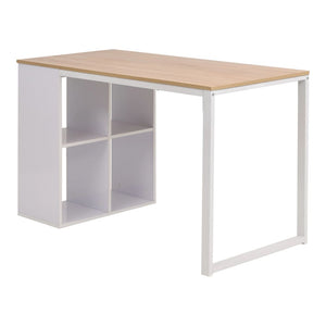 vidaXL Desk 120×60×75 cm Oak Brown and White