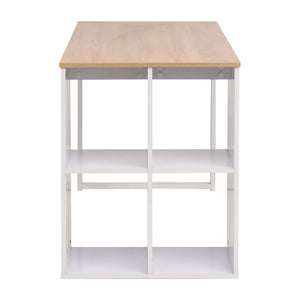 vidaXL Desk 120×60×75 cm Oak Brown and White