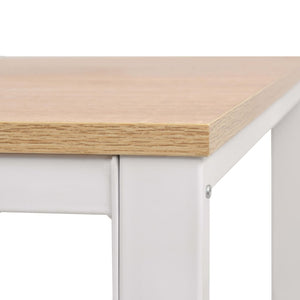 vidaXL Desk 120×60×75 cm Oak Brown and White