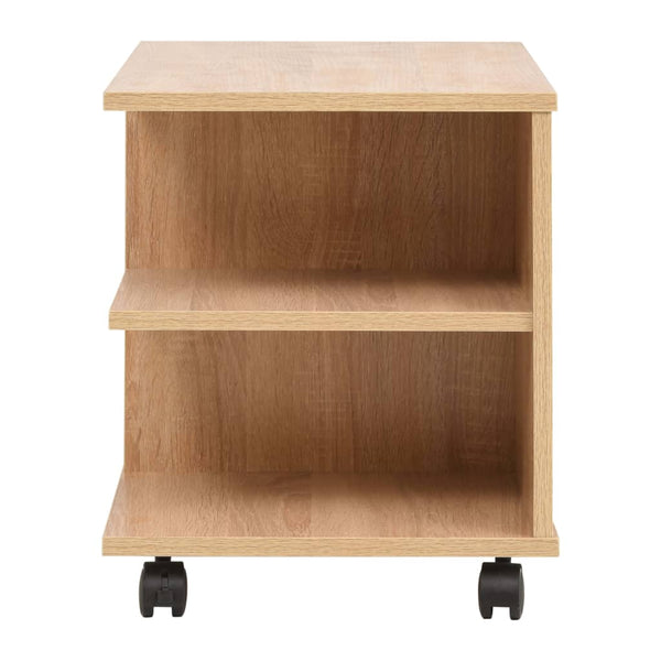 vidaXL Side Table with Wheels 50x35x42 cm Oak Brown