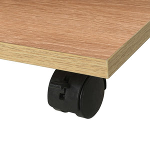vidaXL Side Table with Wheels 50x35x42 cm Oak Brown