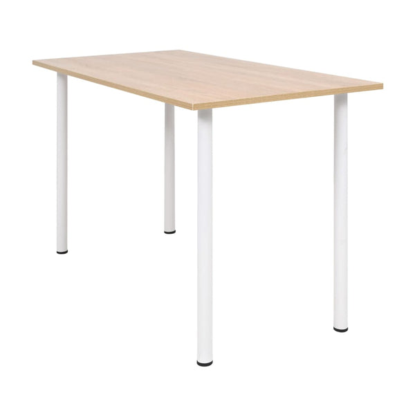 vidaXL Dining Table 120x60x73 cm Oak Brown and White