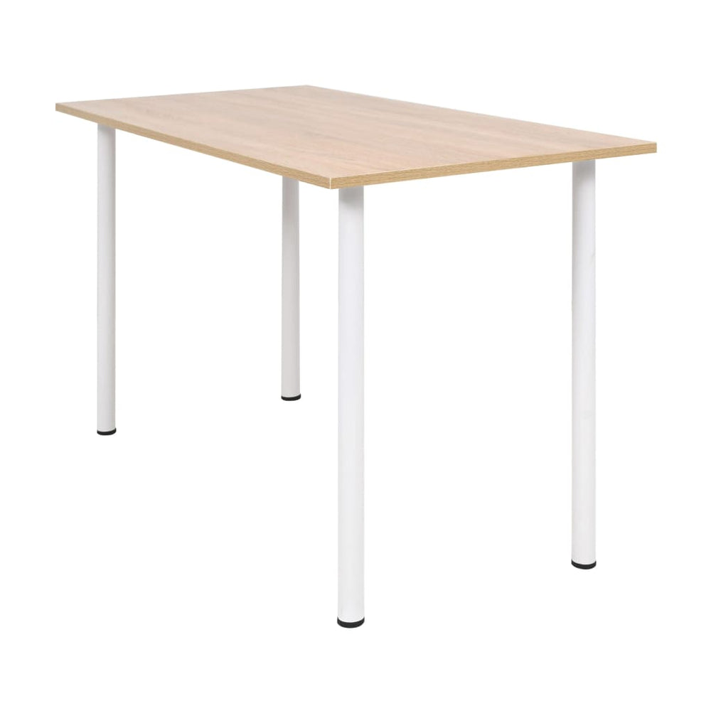 vidaXL Dining Table 120x60x73 cm Oak Brown and White
