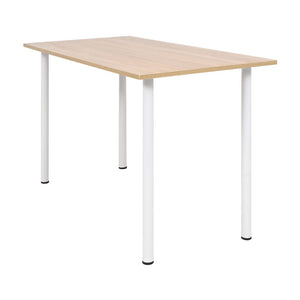 vidaXL Dining Table 120x60x73 cm Oak Brown and White