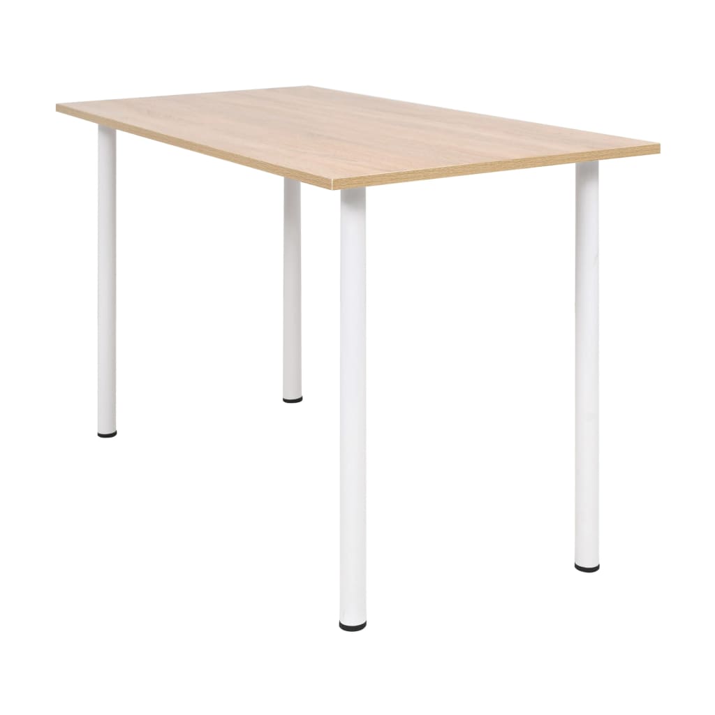 vidaXL Dining Table 120x60x73 cm Oak Brown and White