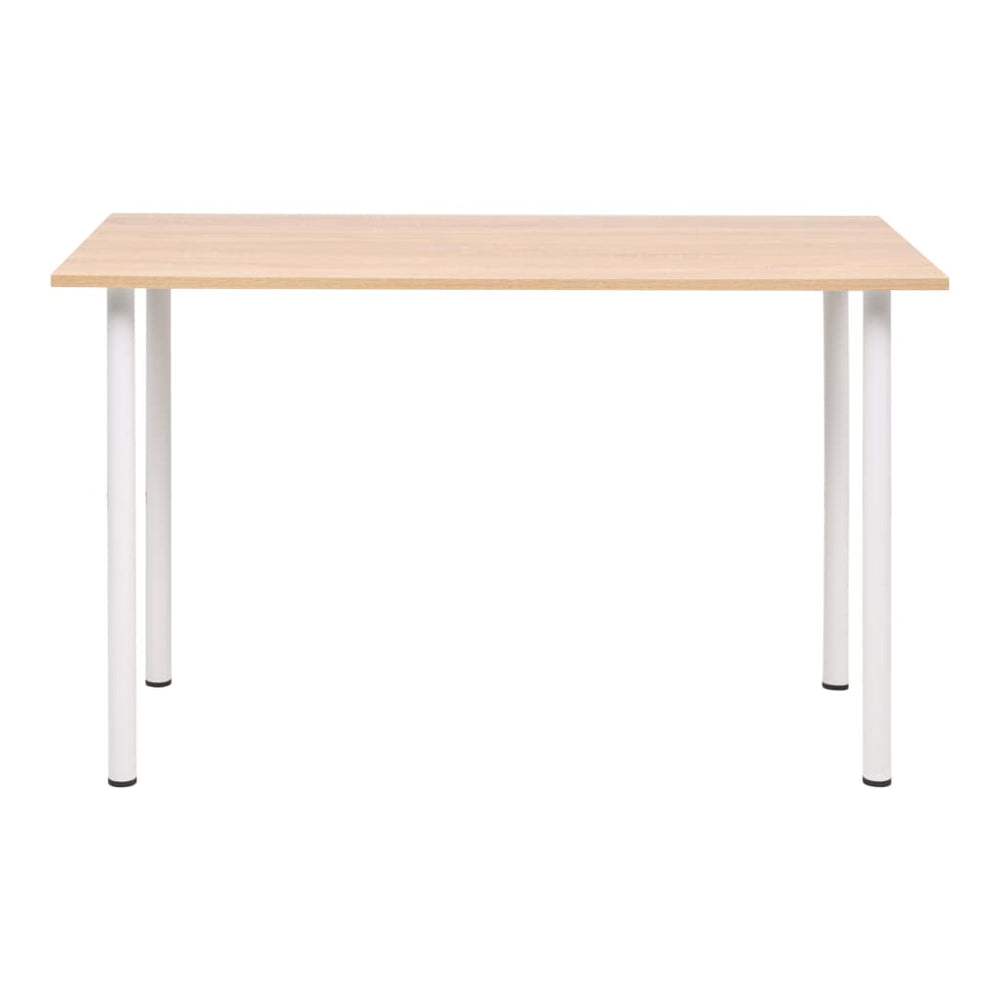 vidaXL Dining Table 120x60x73 cm Oak Brown and White