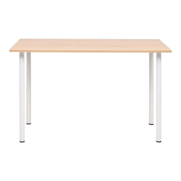 vidaXL Dining Table 120x60x73 cm Oak Brown and White
