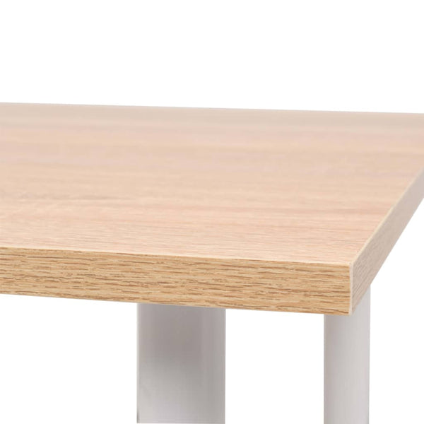 vidaXL Dining Table 120x60x73 cm Oak Brown and White