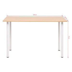 vidaXL Dining Table 120x60x73 cm Oak Brown and White