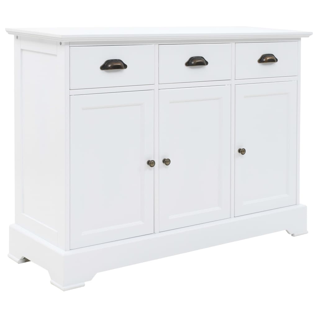 vidaXL Sideboard with 3 Doors MDF and Pine Wood 105x35x77.5 cm