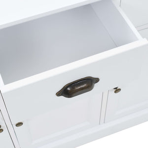 vidaXL Sideboard with 3 Doors MDF and Pine Wood 105x35x77.5 cm