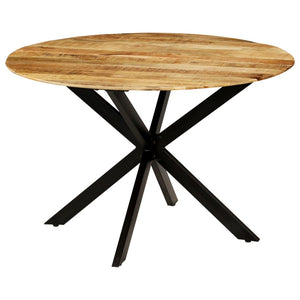 Esstisch Raues Massives Mangoholz und Stahl 120x77 cm