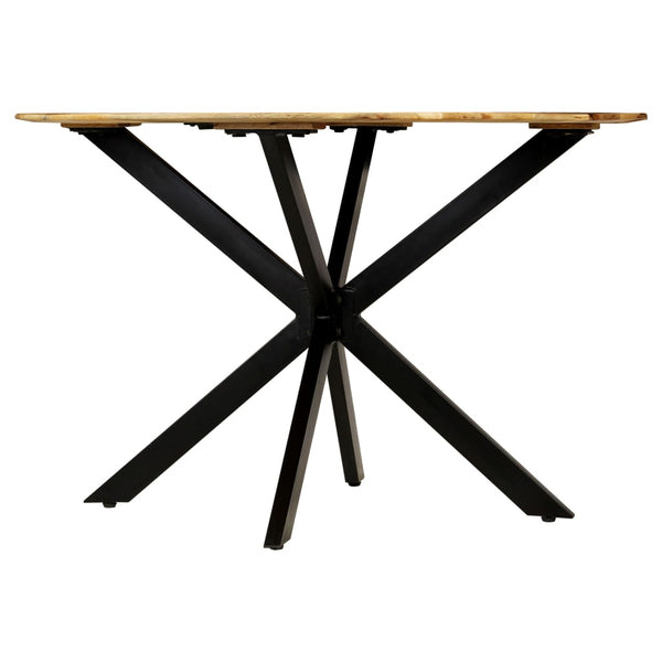 vidaXL Dining Table Rough Solid Mango Wood and Steel 120x77 cm