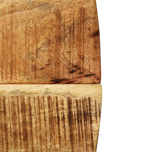 Esstisch Raues Massives Mangoholz und Stahl 120x77 cm
