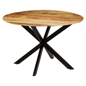 Esstisch Raues Massives Mangoholz und Stahl 120x77 cm
