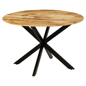 Esstisch Raues Massives Mangoholz und Stahl 120x77 cm