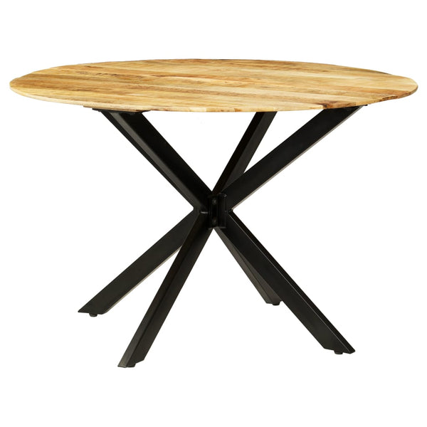 Esstisch Raues Massives Mangoholz und Stahl 120x77 cm