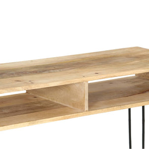 vidaXL Solid Mango Wood Console Table 115 x 35 x 76 cm