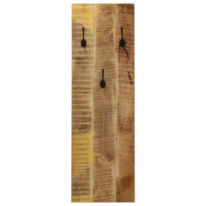 vidaXL Wall Coat Rack 2 pcs. Solid Mango Wood 36x110x3 cm