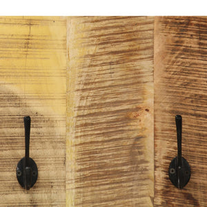 vidaXL Wall Coat Rack 2 pcs. Solid Mango Wood 36x110x3 cm