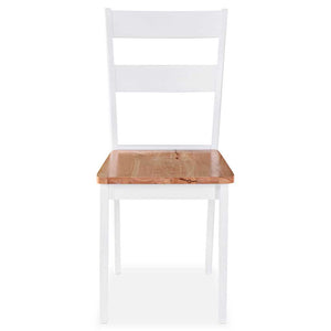 vidaXL Dining Chairs 6 pcs White Solid Rubberwood