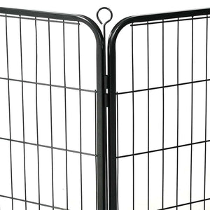 vidaXL Dog Playpen 8 Panels Steel 60 x 80 cm Black