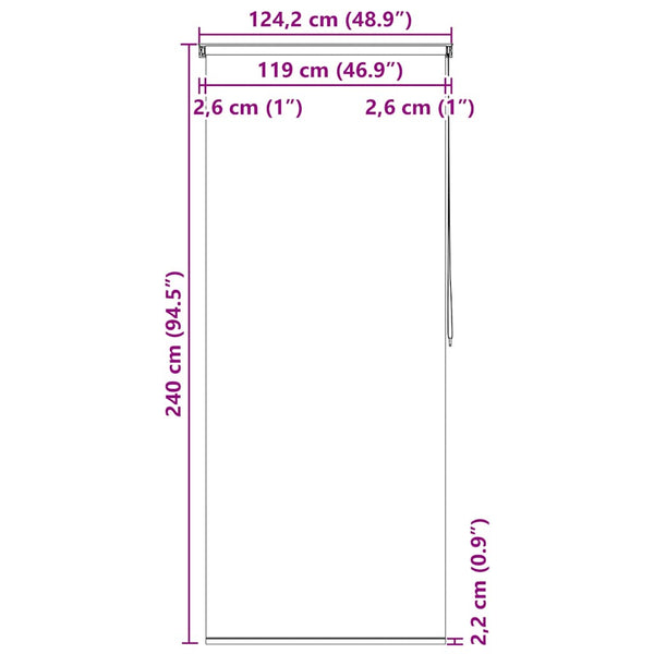 vidaXL Shower Blind 120x240 cm Circle Pattern