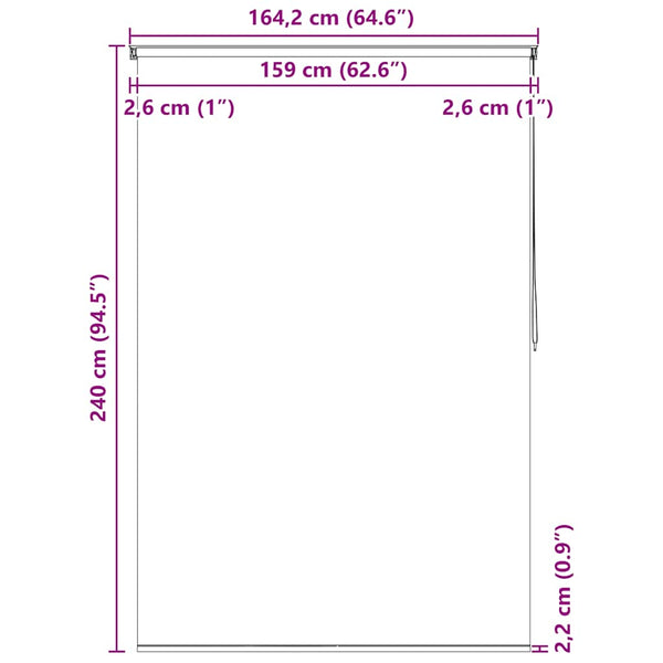 vidaXL Shower Blind 160x240 cm Splash Design