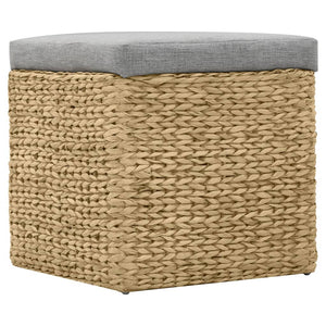 vidaXL Ottoman Set 2 pcs Sea Grass Grey