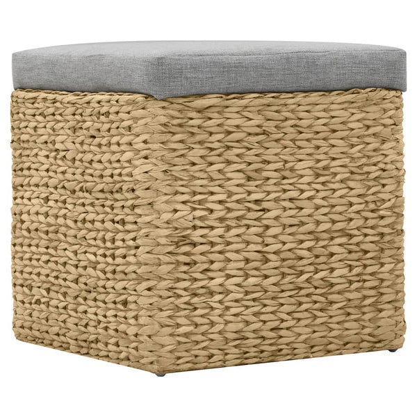 vidaXL Ottoman Set 2 pcs Sea Grass Grey