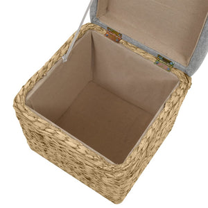 vidaXL Ottoman Set 2 pcs Sea Grass Grey