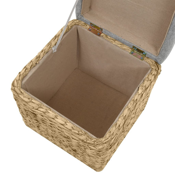 vidaXL Ottoman Set 2 pcs Sea Grass Grey