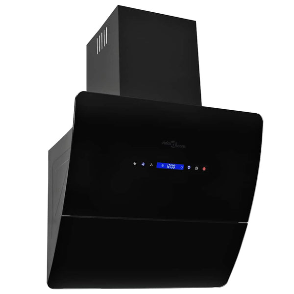 vidaXL Wall-Mounted Cooker Hood Stainless Steel 756 m³/h 60 cm Black