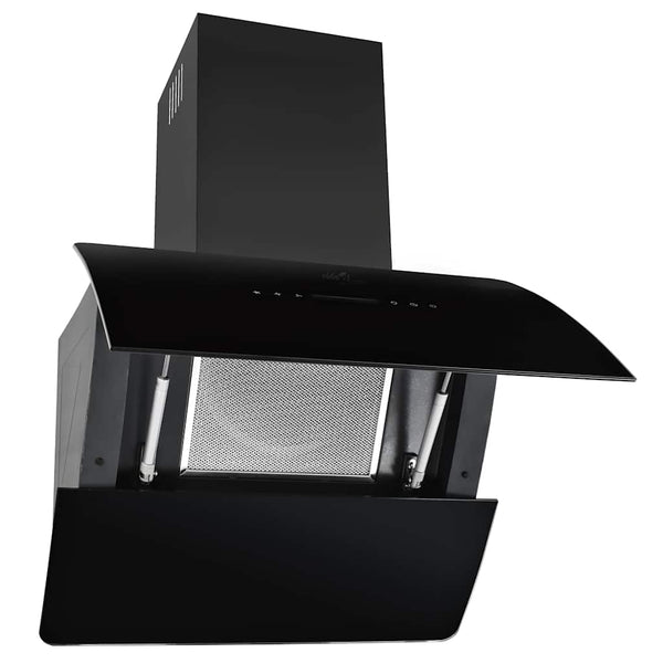 vidaXL Wall-Mounted Cooker Hood Stainless Steel 756 m³/h 60 cm Black