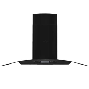 vidaXL Wall-Mounted Range Hood Stainless Steel 756 m³/h 90 cm Black