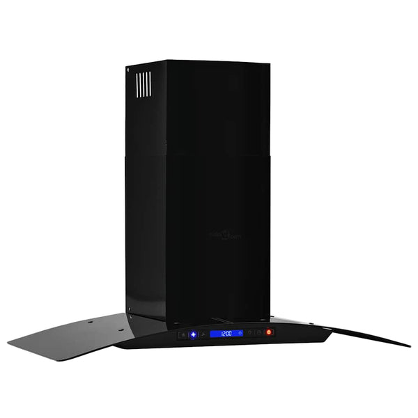 vidaXL Wall-Mounted Range Hood Stainless Steel 756 m³/h 90 cm Black