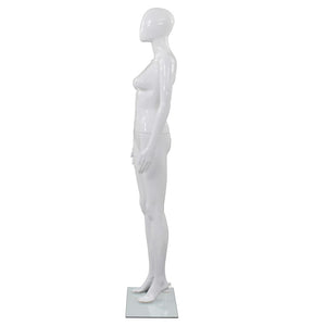 vidaXL Female Mannequin with Glass Base White 175 cm