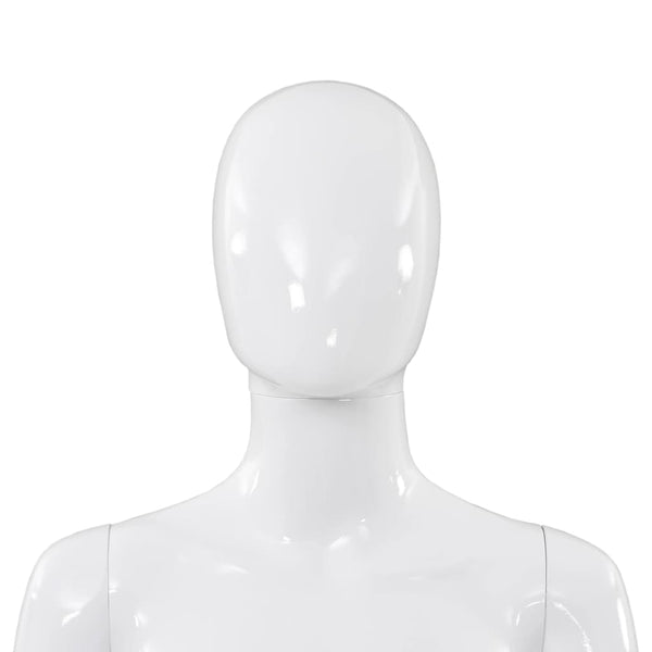 vidaXL Female Mannequin with Glass Base White 175 cm