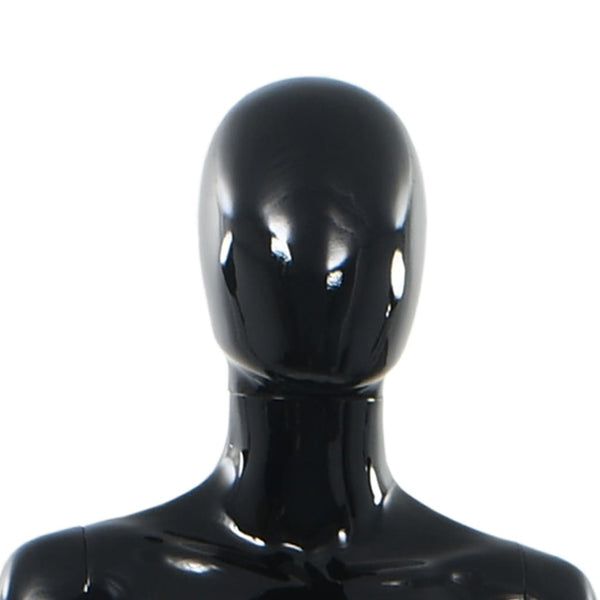 vidaXL Female Mannequin with Glass Base Black 175 cm