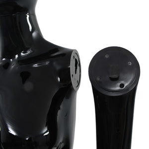 vidaXL Female Mannequin with Glass Base Black 175 cm