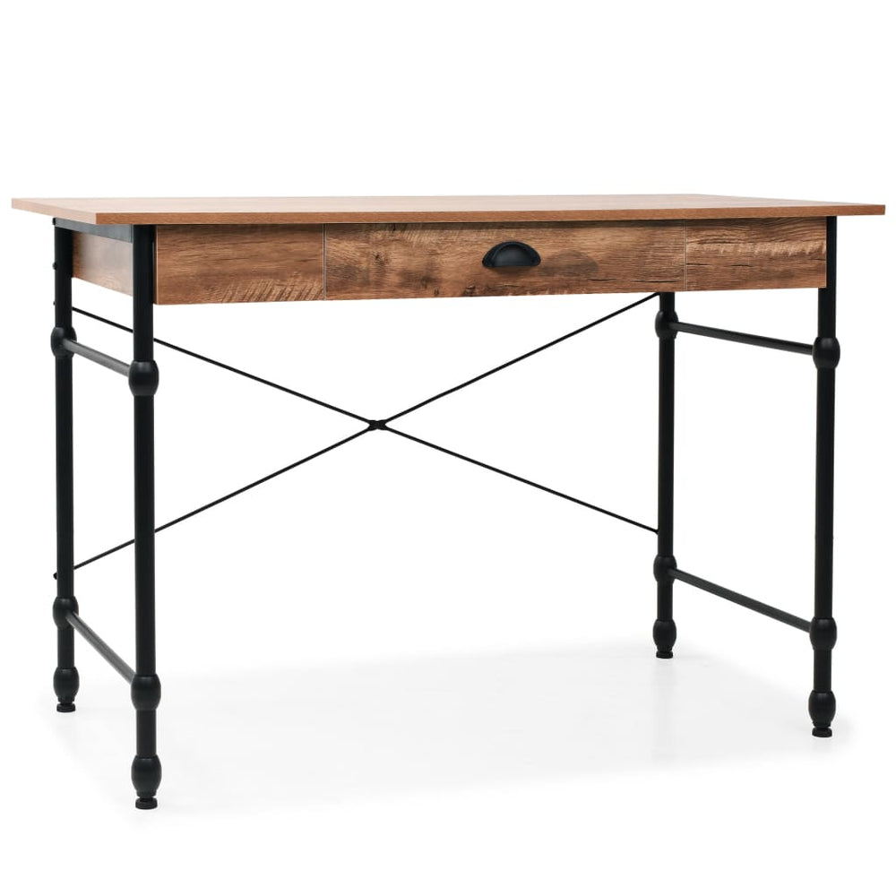 vidaXL Desk with Drawer 110 x 55 x 75 cm Oak Colour