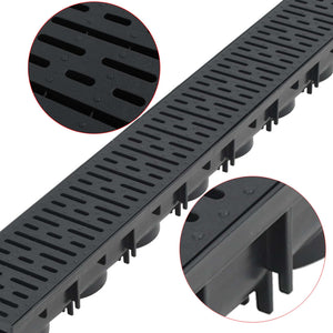 vidaXL Drainage Channels 3 pcs. Plastic 3 m