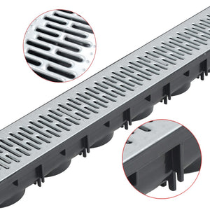 vidaXL Drainage Channels 6 pcs. Galvanized Steel 6 m