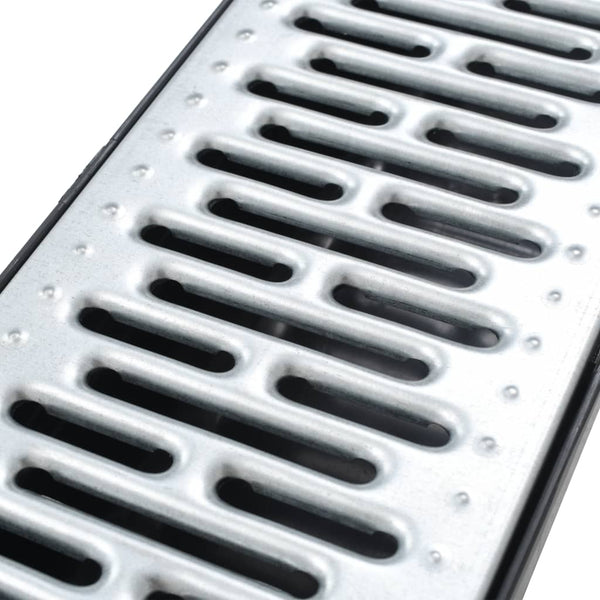 vidaXL Drainage Channels 6 pcs. Galvanized Steel 6 m