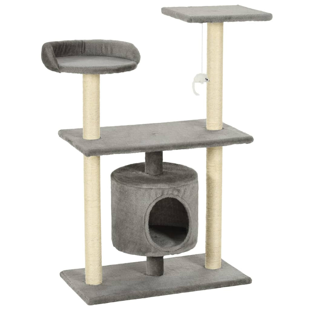 vidaXL Cat Scratching Post Sisal 95 cm Grey