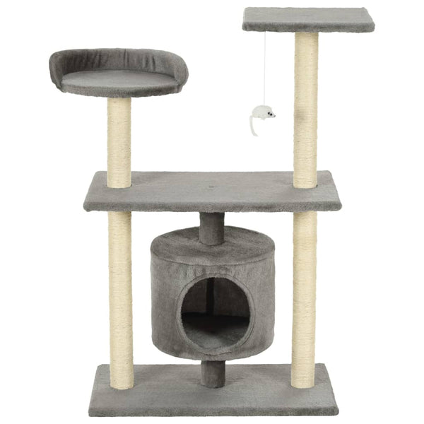 vidaXL Cat Scratching Post Sisal 95 cm Grey