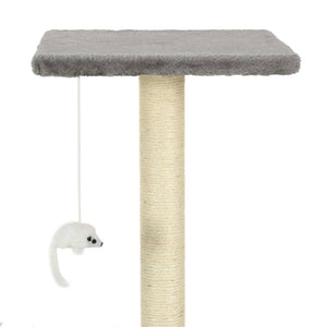 vidaXL Cat Scratching Post Sisal 95 cm Grey