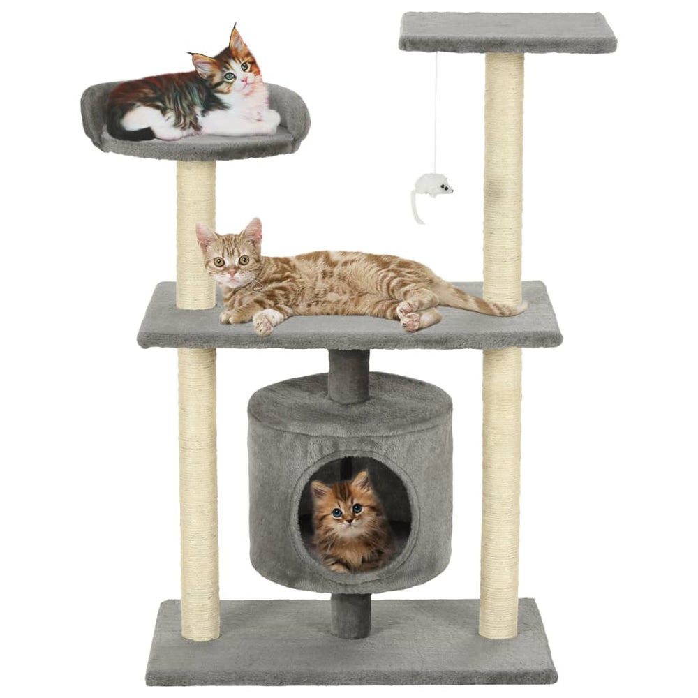 vidaXL Cat Scratching Post Sisal 95 cm Grey