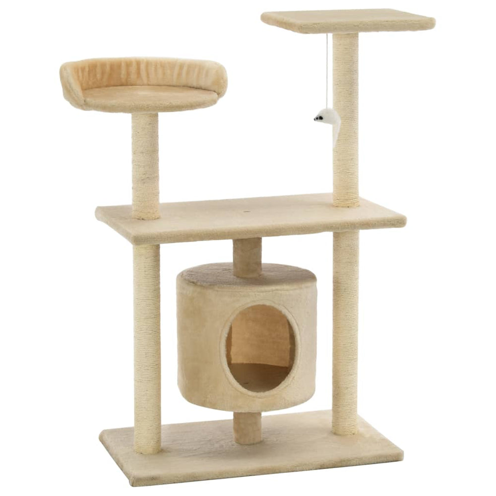 vidaXL Cat Scratching Post Sisal 95 cm Beige